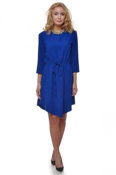 Rochie Snur Albastru Royal - Eranthe PQ28 Rochie Snur Albastru Royal - Eranthe PQ28