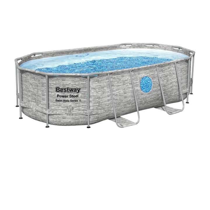 Úszómedence fémvázas Bestway, 427 x 205 cm, űrtartalom 7,25 m³, tartozékokkal