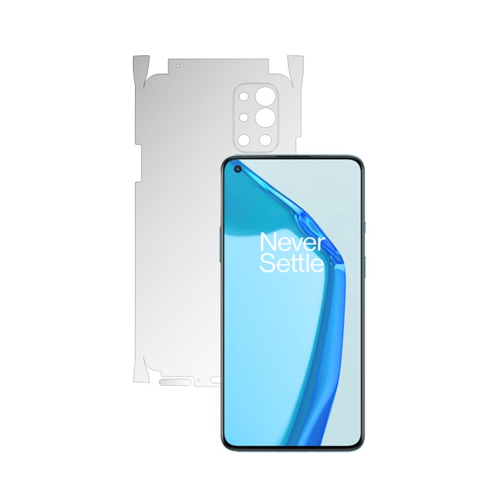 Folie Protectie Spate iSkinz pentru OnePlus 9R 5G - Invisible Skinz HD, 360 Cut, Ultra-Clear pentru Carcasa Spate si Laterale, Skin Adeziv Transparent