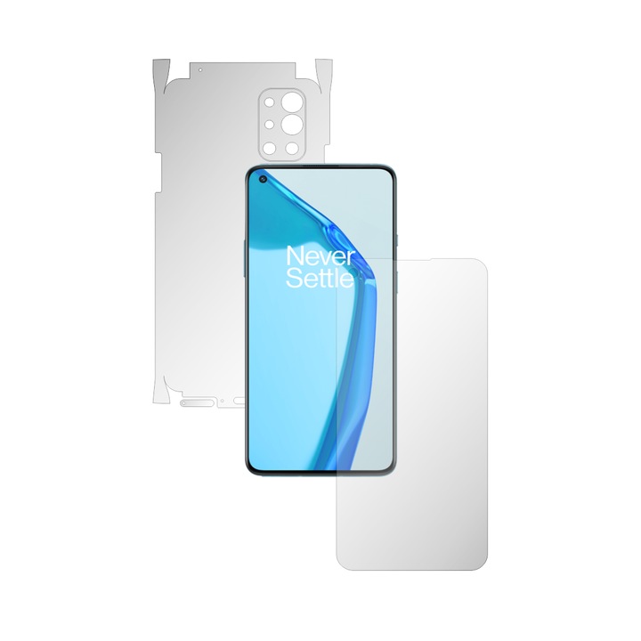 iSkinz Full Body Film за OnePlus 9R 5G - Invisible Skinz Matte, 360 Cut, Silicone Matte Anti-Fingerprint, Anti-Reflection за екрана, заден и страничен капак, прозрачна лепилна кожа