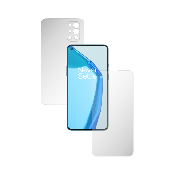 iSkinz teljes testfólia OnePlus 9R 5G-hez – láthatatlan Skinz HD, egyszerű vágás, ultratiszta szilikon védelem a képernyőhöz és a hátlaphoz, átlátszó tapadó bőr