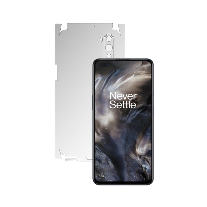 Folie Protectie Spate iSkinz pentru OnePlus Nord - Invisible Skinz HD, 360 Cut, Ultra-Clear pentru Carcasa Spate si Laterale, Skin Adeziv Transparent