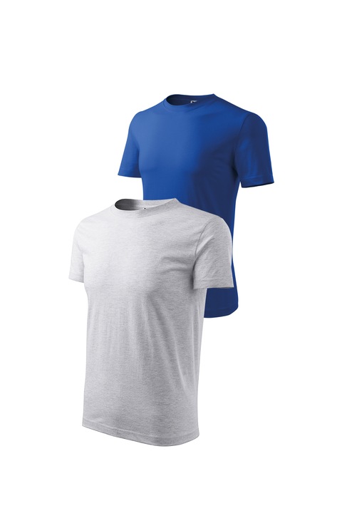 Set 2 tricouri de barbati, Malfini, Classic, mix 5, Gri deschis/Albastru royal