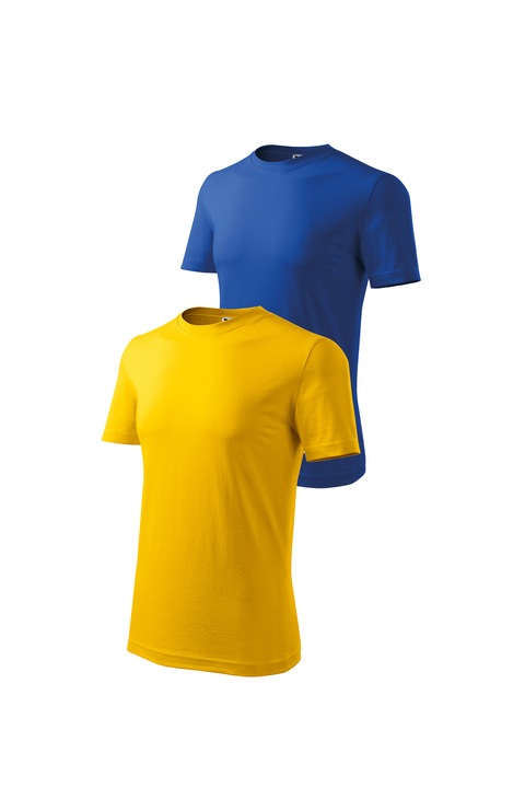 Set 2 tricouri de barbati, Malfini, Classic, mix 6, Galben/Albastru royal