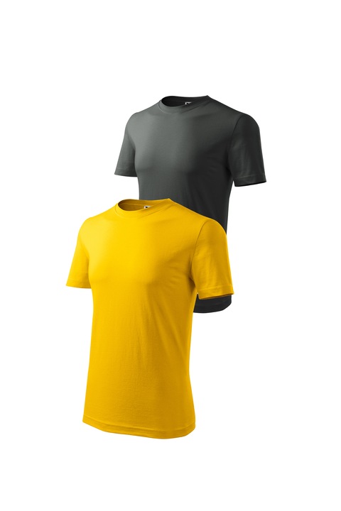 Set 2 tricouri de barbati, Malfini, Classic, mix 6, Gri/Galben