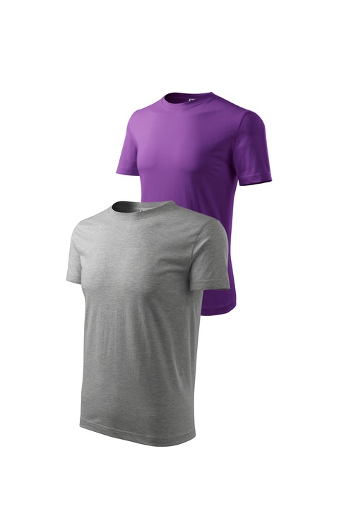 Set 2 tricouri de barbati, Malfini, Classic, mix 5, Violet/Gri inchis
