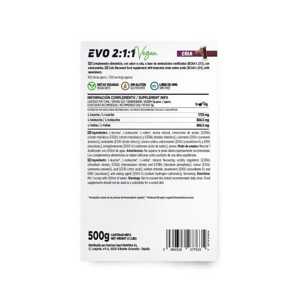 HSN EVO 2:1:1 (BCAA Instant) Por, 500 g, Kóla - eMAG.hu