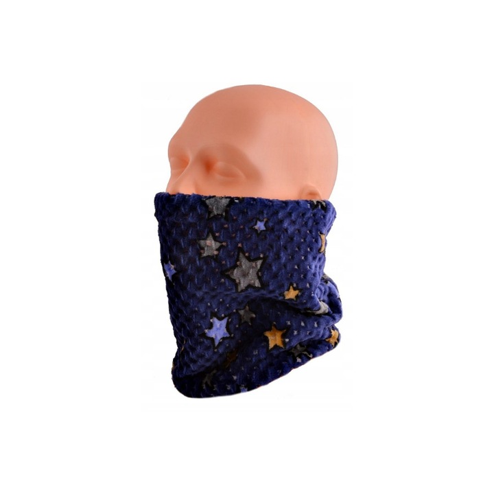 Fular circular pentru copii, Stylion, Model stelute, Multifunctional, Polar, Multicolor