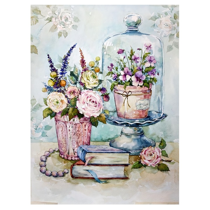 Set de broderie cu diamante 5d 30x40cm, Pictura 5D212, Multicolor