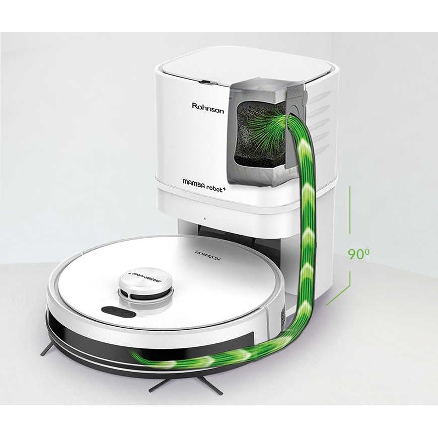 Robot aspirator cu mop si Wi-Fi, Rohnson Mamba Robot+ RM02 - eMAG.ro