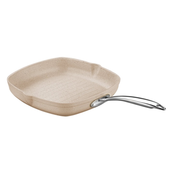 Tigaie grill patrata, aluminiu, 28x28 cm, "Granita" - Korkmaz