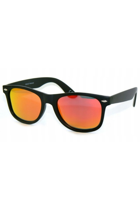 Ochelari de soare unisex, Draco, Lentile polarizate, Negru/Portocaliu, Marime Universala