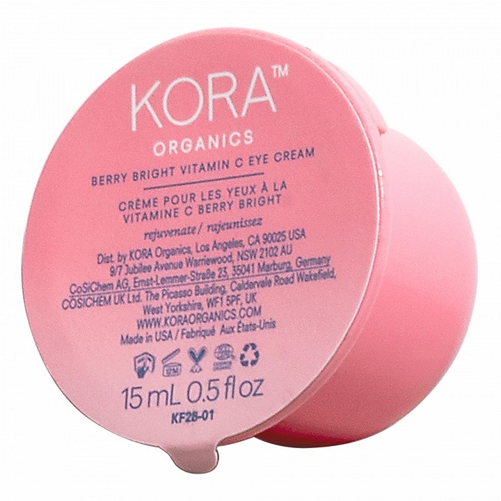 Crema pentru ochi Kora Organics, Berry Bright Vitamin C Eye Cream Refill, 15 ml