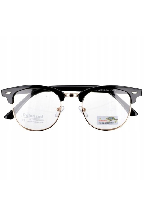 Ochelari fotocromatici dama, Stylion, Negru/Auriu, Marime Universala