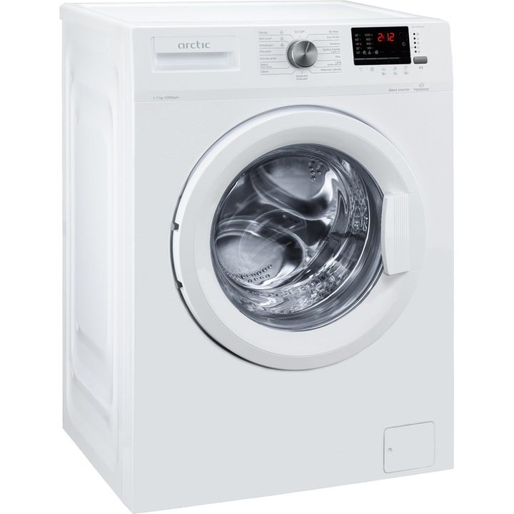 Masina de spalat rufe Arctic APL71024XLW1, 7 kg, 1000 rpm, Clasa D, Add-In, Motor Silent Inverter, ExtraSteam, ECO DOSE, Rapid+, Alb