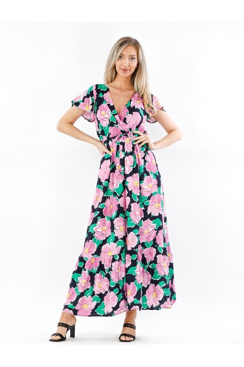 Дамска розова платнена рокля Lytha Four, XL/2XL