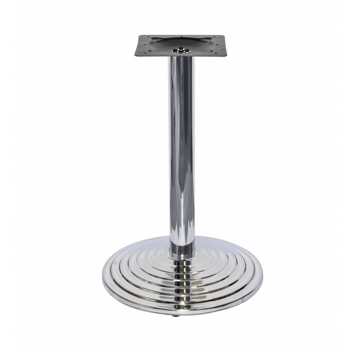Picior central pentru mese model TEO, Ø76 mm, H=730 mm, finisaj crom lucios