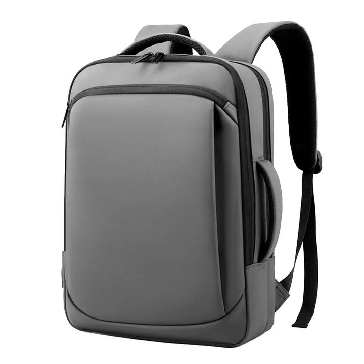 Чанта за лаптоп, Синтетични влакна/Вълна, 15.6'', Водоустойчива 42x30x12 см, Сив