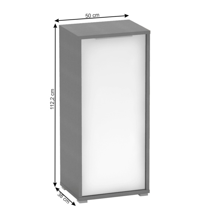 Шкаф Rioma, МДФ, бял графит, 50x38x112,2 см