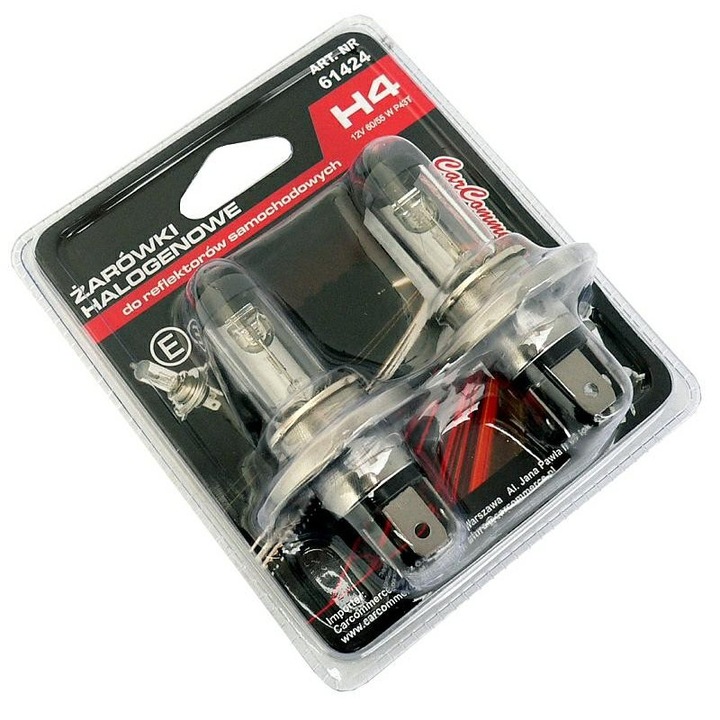 Комплект 2 автомобилни крушки H4, 12 V, 60/55 W, P43T