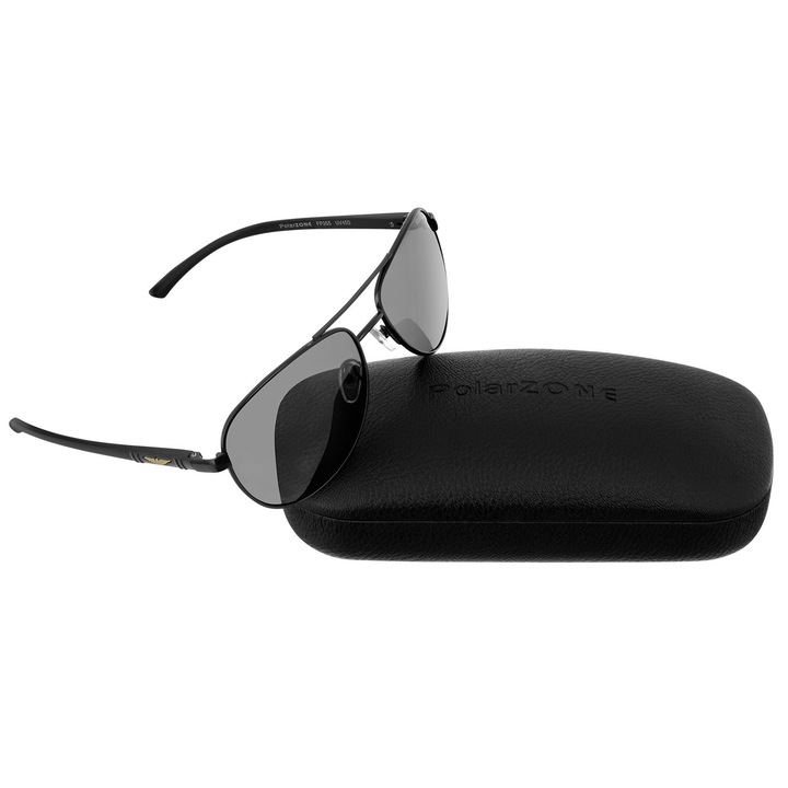 Ochelari de soare pentru condus, PolarZone, Lentile polarizate, Negru