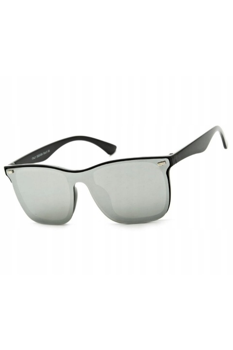 Ochelari de soare, Revers, Tip oglinda, Argintiu/Negru, Marime Universala