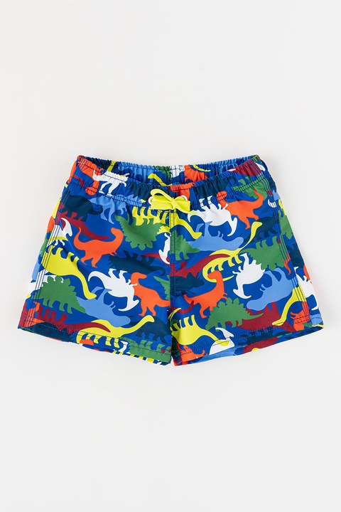 United Colors of Benetton Underwear, Pantaloni scurti de baie cu imprimeu si snur, Multicolor