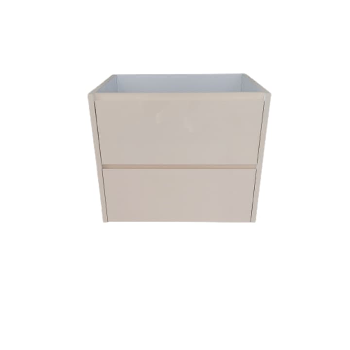 Baza mobilier suspendat fara lavoar, cu 2 sertare, cu inchidere soft close, 600 x 455 x 500 , Model Alexandra Matt Cream