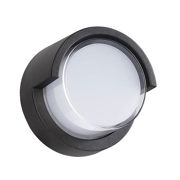 Klausen Feiss 3 kültéri fali lámpa, fekete, led, 6w, alumínium, D11cm, IP65