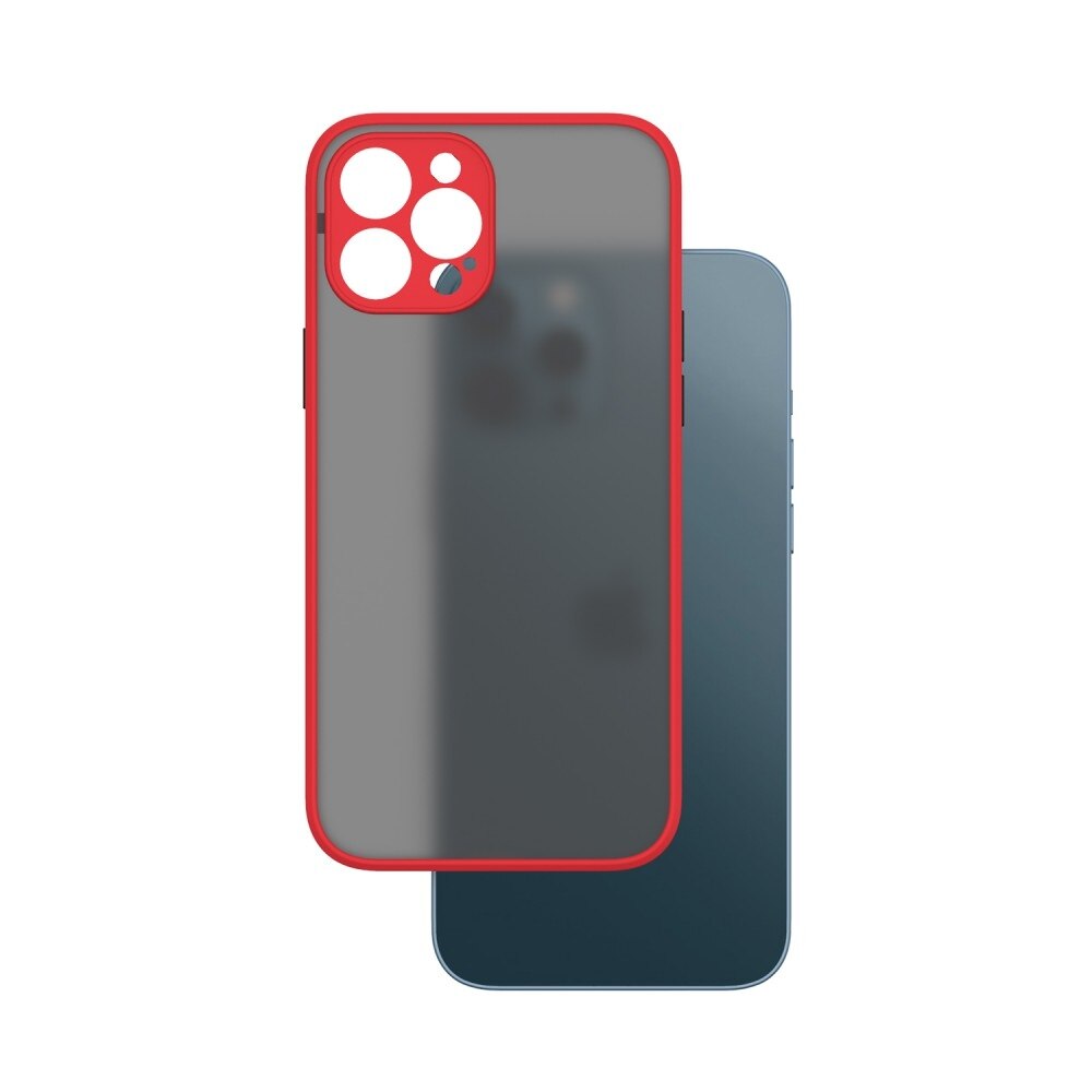 Husa telefon, plastic Cellect iPhone 12, rosie, negru