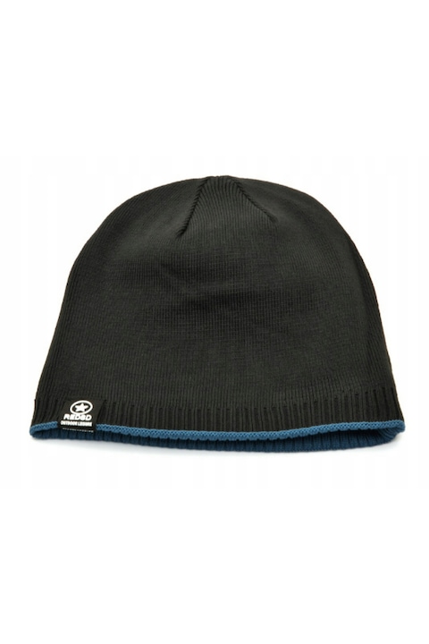 Caciula Iarna Barbati Stylion, Reversibila 2 Fete, Din Acril Premium, Calduroasa si Eleganta, Design Modern, Culori Negru/Albastru, Marime L/XL, Antivant, Confort Maxim, Ideala pentru Frig, Accesoriu Esential Sport & Casual