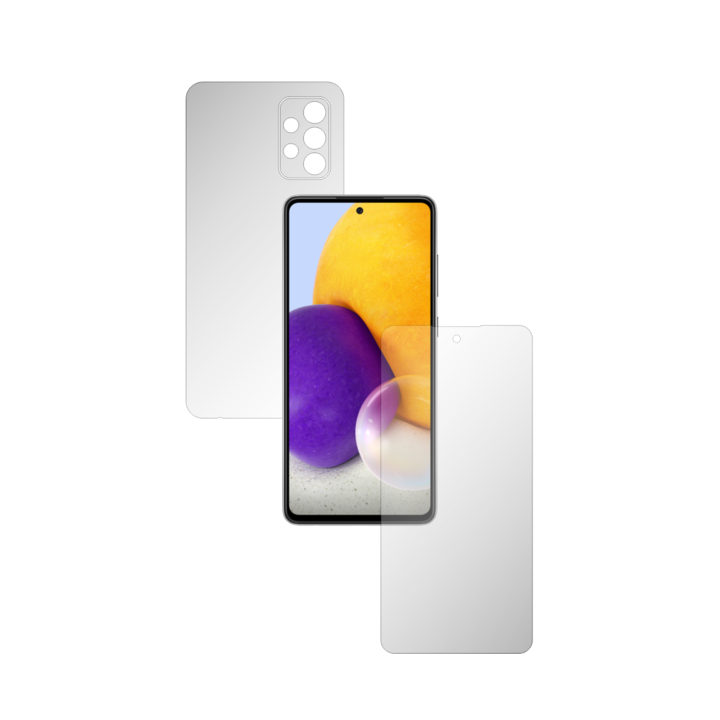 Teljes testű iSkinz matt fólia Samsung Galaxy A52s 5G telefonhoz – láthatatlan Skinz matt, egyszerű vágás, ujjlenyomat-mentes, tükröződésmentes matt szilikon képernyőhöz és hátlaphoz, átlátszó tapadó bőr
