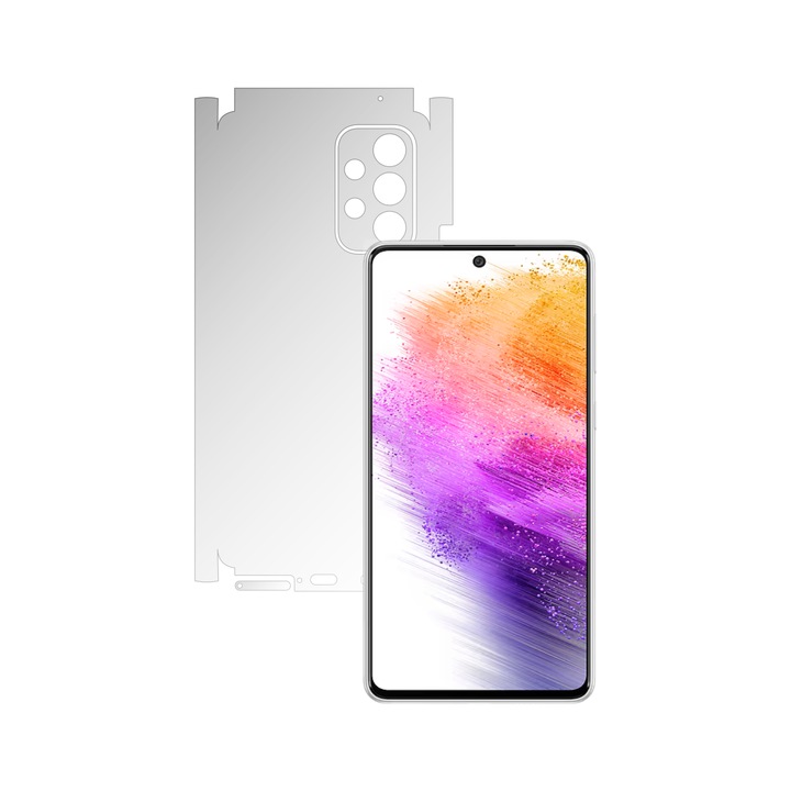 Folie Protectie Spate iSkinz pentru Samsung Galaxy A53 5G - Invisible Skinz HD, 360 Cut, Ultra-Clear pentru Carcasa Spate si Laterale, Skin Adeziv Transparent