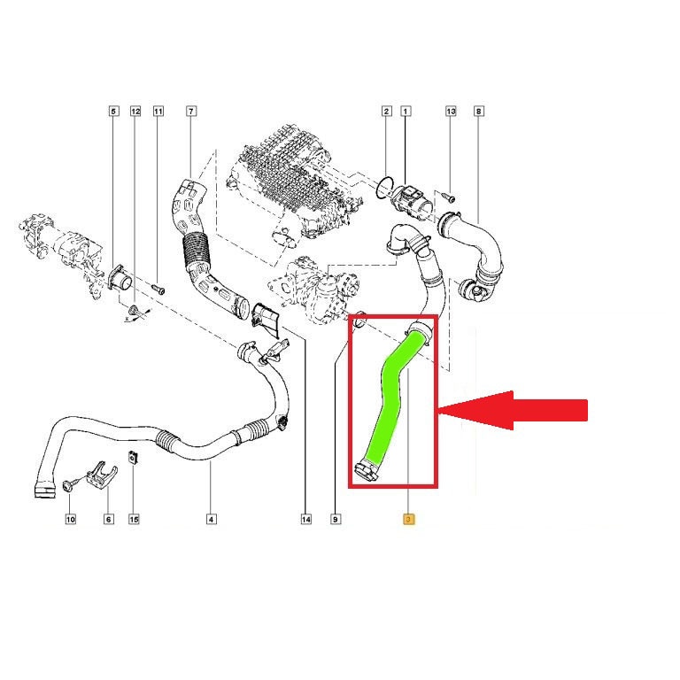 Furtun aer intercooler, Turborury, Dacia Duster Logan Sandero 1.5 dci 8200598006 eMAG.ro