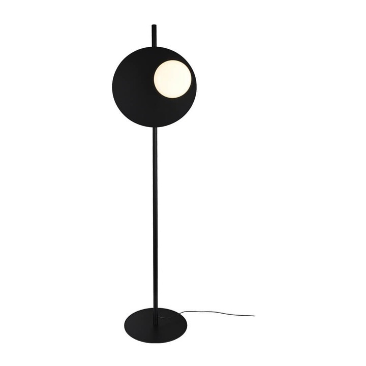 Lampadar Unique Petit pt1 negru, alb opal, led,12w, H 160cm