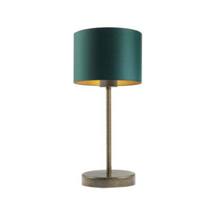 Lysne éjjeli lámpa, Nice Gold, régi arany kerettel, zöld ernyővel, arany belsővel
