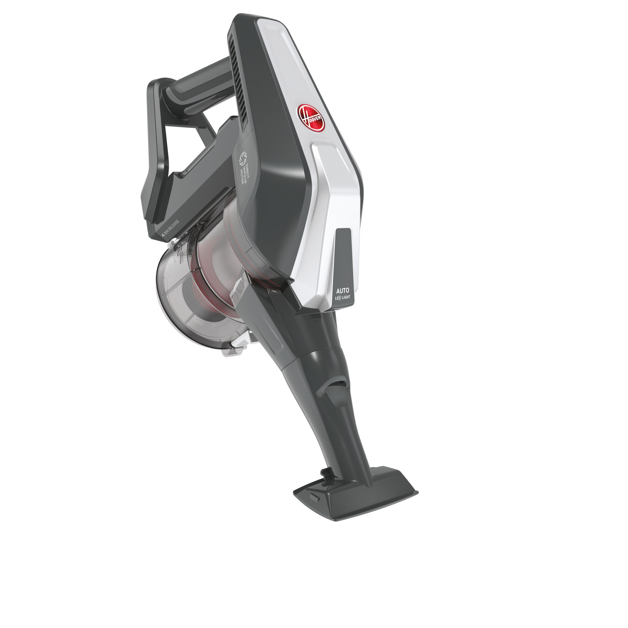Aspirator de mana fara fir, Hoover, HF322TH 011, Rosu/Negru
