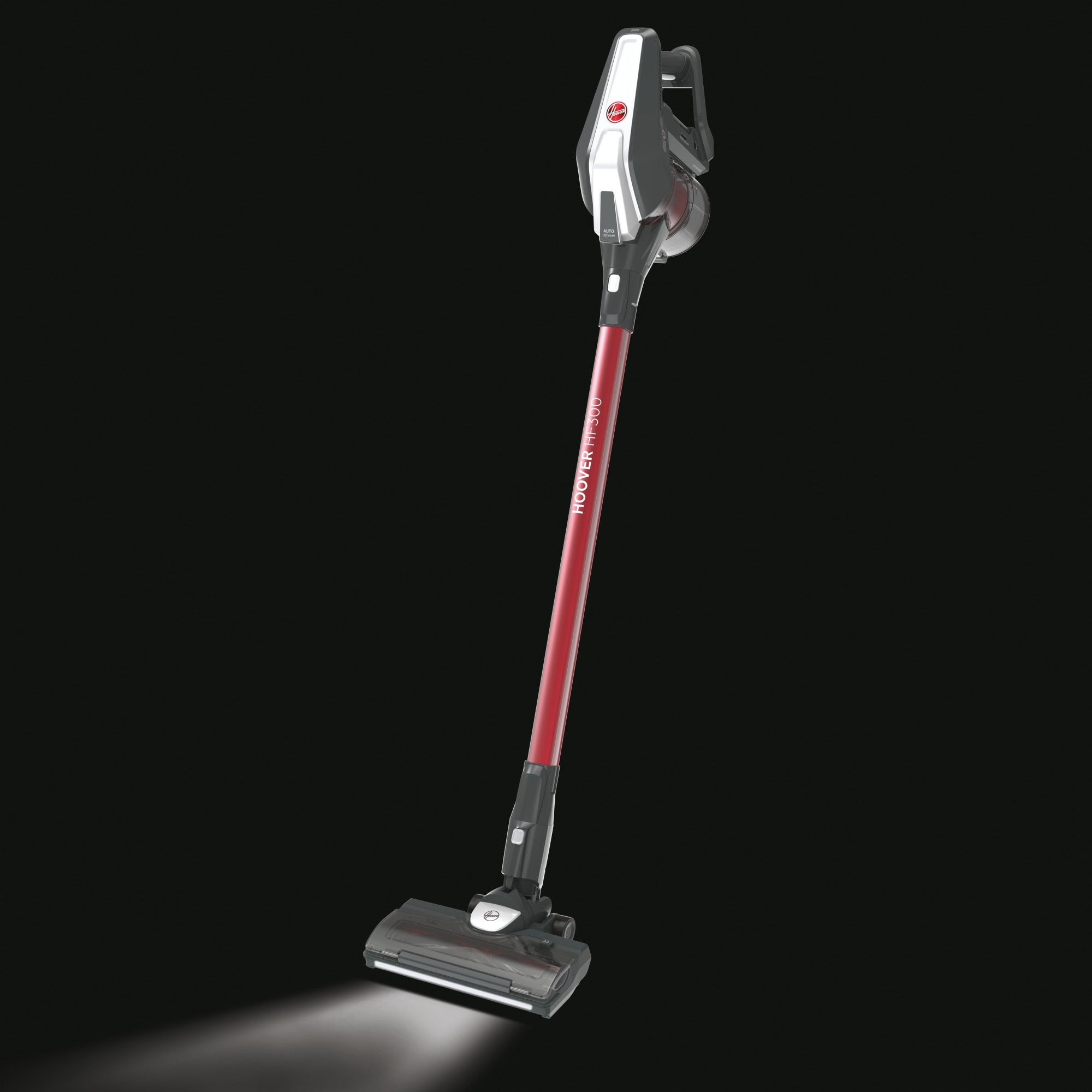 Aspirator de mana fara fir, Hoover, HF322TH 011, Rosu/Negru
