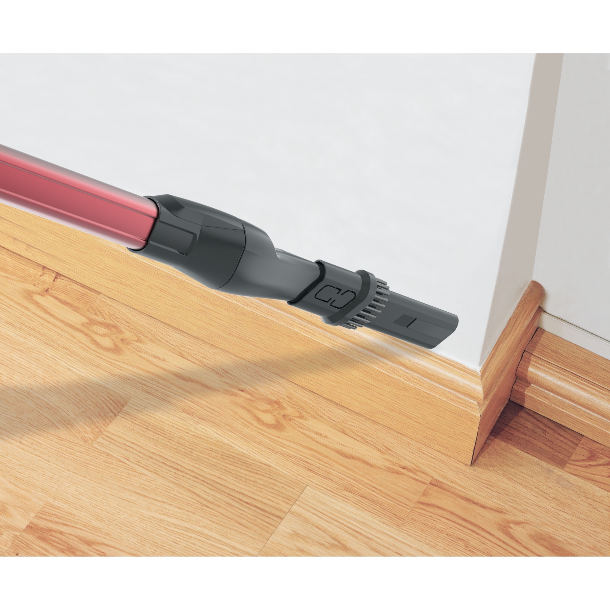 Aspirator de mana fara fir, Hoover, HF322TH 011, Rosu/Negru