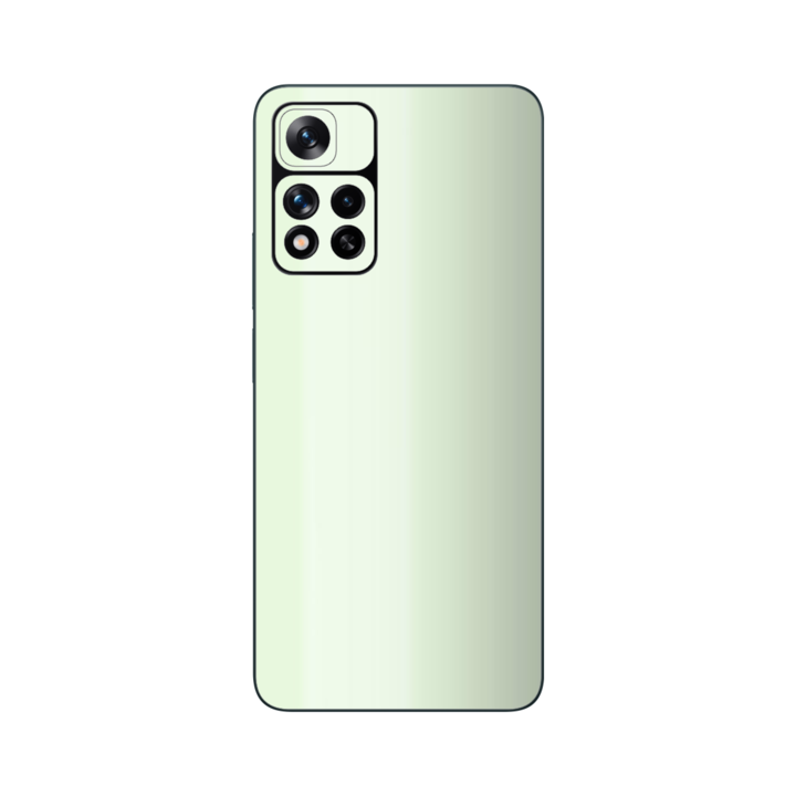 Фолио iSkinz за Xiaomi Redmi Note 11 Pro+ Plus 5G - Фосфоресциращо зелено сияние 360 Cut, залепваща кожа на цялото тяло, защита на гърба и страничните кутии