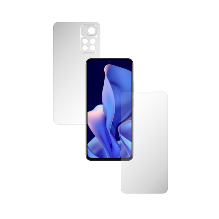iSkinz Фолио за цялото тяло за Xiaomi Redmi Note 11 Pro+ Plus 5G - Invisible Skinz HD, Simple Cut, Ultra-Clear Silicone Protection for Screen and Back Cover, Transparent Adhesive Skin