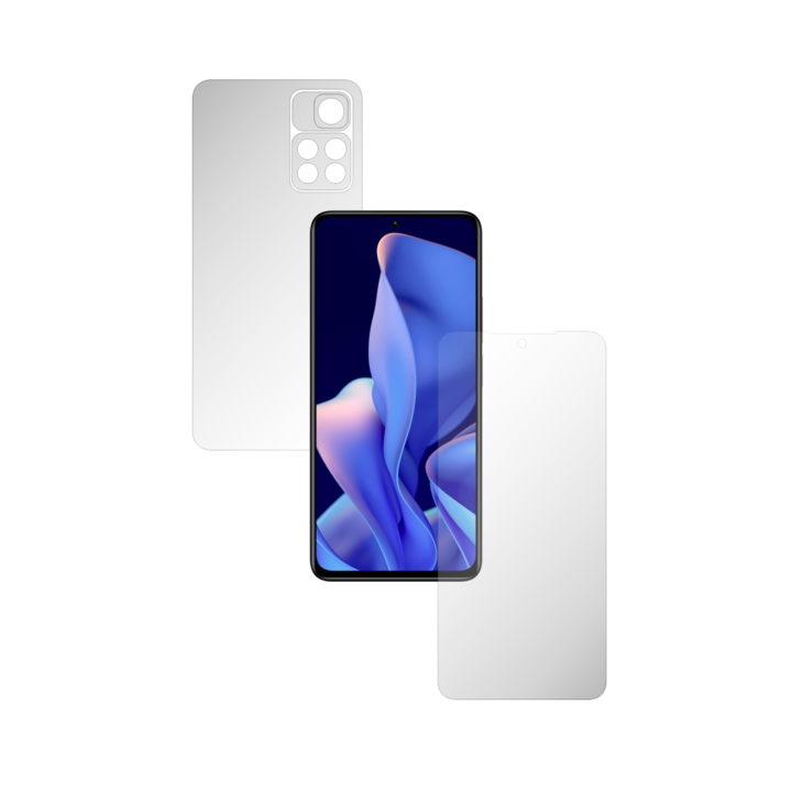 Teljes testű iSkinz önregeneráló fólia Xiaomi 11i, 11i HyperCharge 5G telefonokhoz – Invisible Skinz UHD, Egyszerű vágás, Ultra-tiszta szilikon védelem a képernyőhöz és a hátlaphoz, átlátszó tapadó bőr