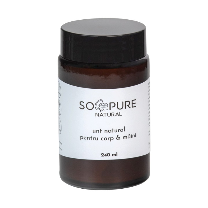 Természetes vaj testre és kézre SOPURE, 240 ml