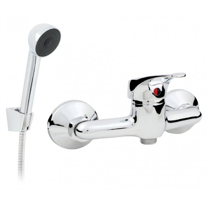 Körte zuhany csaptelep, Sárgaréz, Ezüst