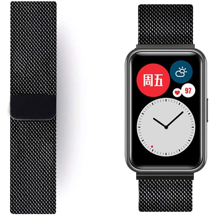 Каишка за смарт часовник HNSMART, За Huawei Watch Fit, Неръждаема ...