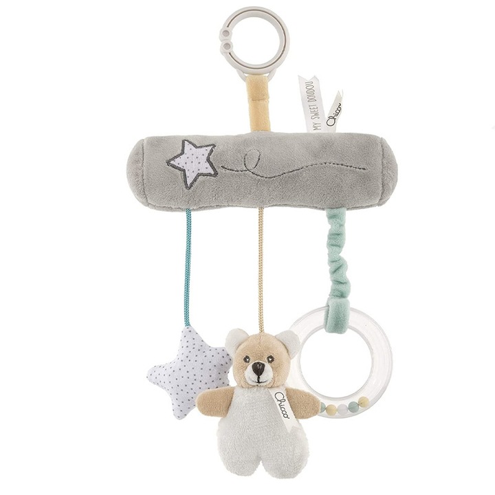 Chicco My Sweey Dou Dou csörgős játék babakocsihoz 104581, szürke