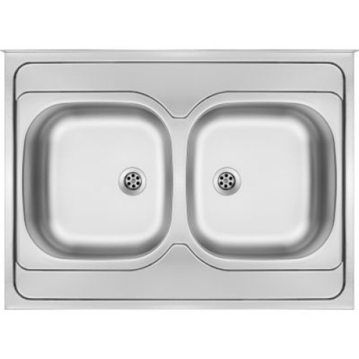 Chiuveta bucatarie, Deante, Otel, Suspendat, 80 x 60 x 13 cm, Argintiu