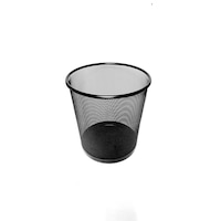 Cos gunoi metalic pentru birou STARLINE, h 29 cm, d 26 cm, volum 15 l, negru