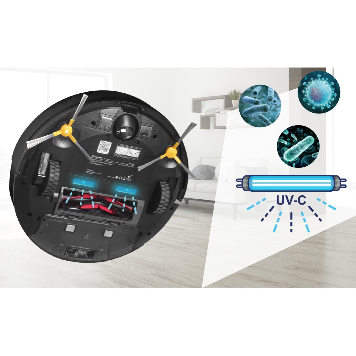 Robot aspirator cu Wi-Fi, Rohnson Mamba Robot RM01