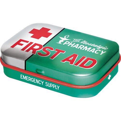 Cutie metalica - First Aid Green 6x4x1,6 cm